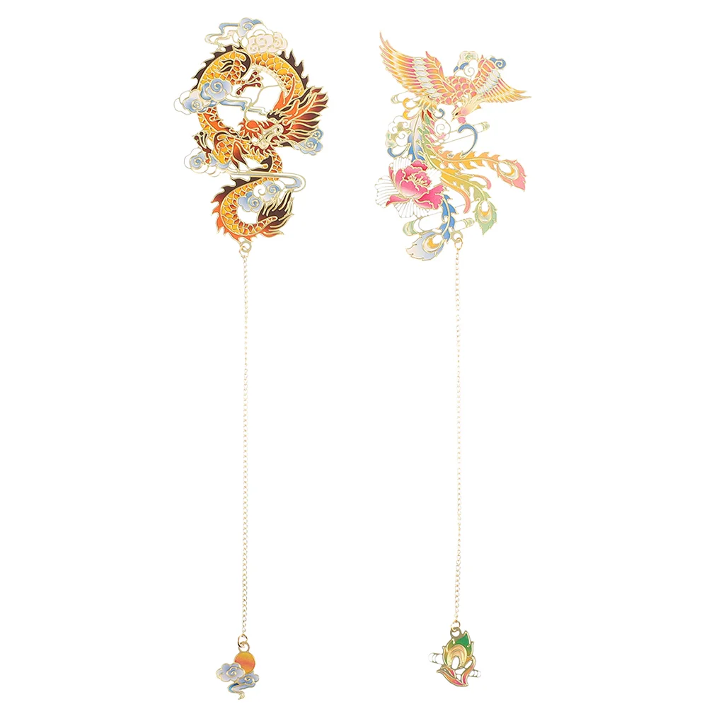 

Lockets Chain Style Bookmark Metal Marker Bookmarks Vintage Paper Ancient Chinese Decorative