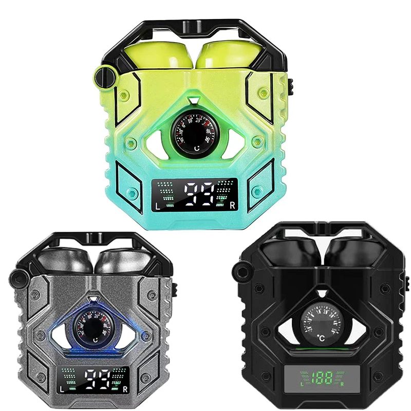 

NEW TWS H9 Earbuds RGB In Ear Gaming Headset With Mic Wireless Bluetooth Noise Canceling Metal Headphone Mecha Esports Earphones