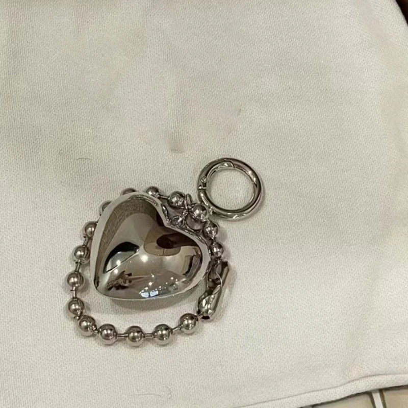 Цепочка из бисера с подвеской в ​​виде сердца брелок форме кольца для ключей