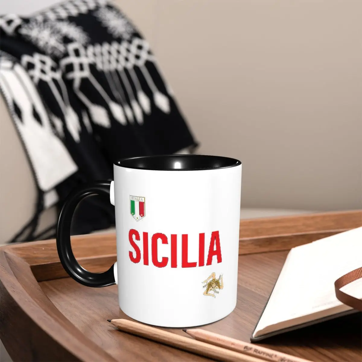 Фото Кружка Sicily Jersey, забавные керамические чашки для кофе, чая, молока, посуда для напитков, подарки для друзей №4