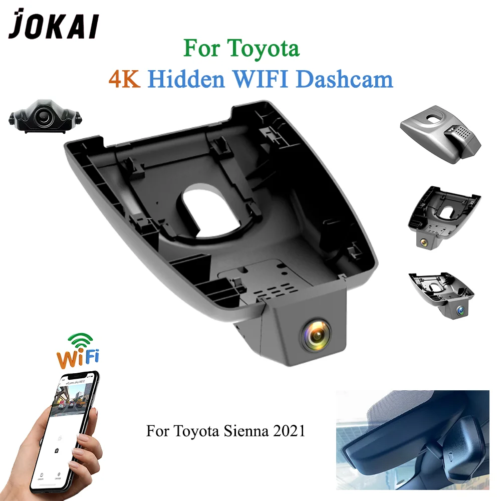 For Toyota Sienna 2019-2022 Front and Rear 4K Dash Cam for Car Camera Recorder Dashcam WIFI Car Dvr Recording Devices