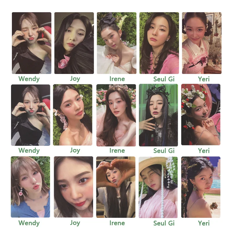 

5pcs/set KPOP Red Babe Feel My Rhythm Printed Signed Photo Card LOMO Card Erin JOY Photo Card Poster Birthday Gift