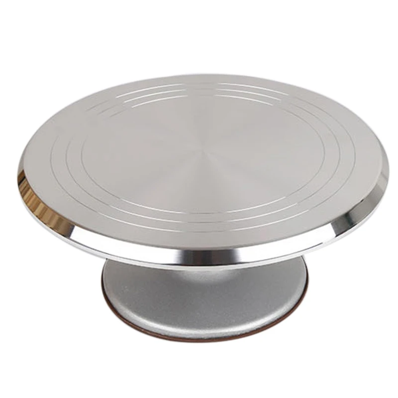 

25Cm 10 Inch Alloy Cake Turntable Cake Stand Platform Round Rotating Revolving Cake Tools Cake Table Turntable Rotating