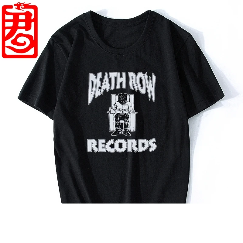 

Death Row Records Tupac 2pac Dre Men's R.I.P T-Shirt Black Short Sleeve T Shirt Printed Cotton Top Music Tee Rap Shirt