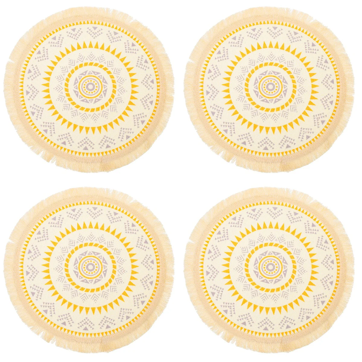 

4x Multi-function Round Decorative Delicate Place Mat Table Mat Decorative Table Mat Home Accessory for Home Tableware Table