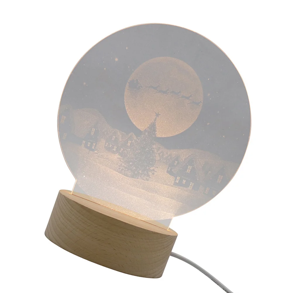 

Night Light Lamp Ornament Xmas Style Decorative Festival Desktop LED Table Ornaments