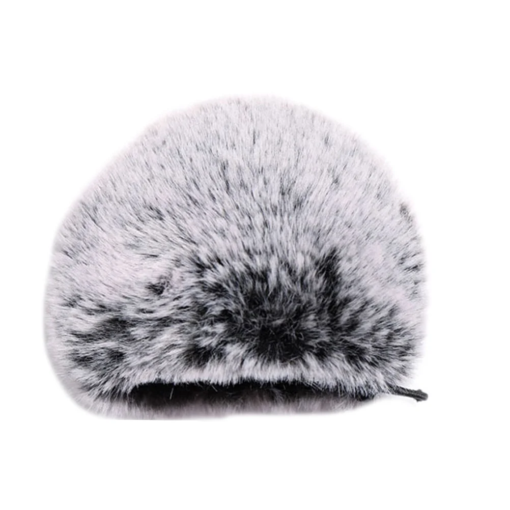 

Furry Blowout Proof Mic Cover Plush Microphone Cover for Ambience Reduction