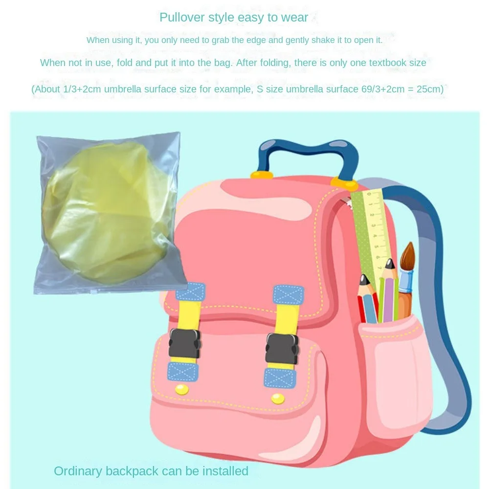 Ношенный на голову плащ PEVA рыболовная шапка зонтик водонепроницаемый дождевой