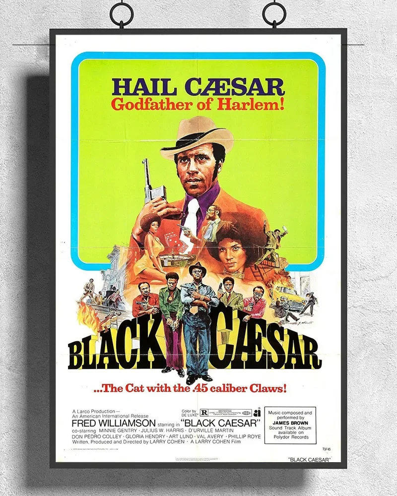 L459 BLACK CAESAR Movie HALL Fred Williamson  Silk Fabric Poster Art Decor Indoor Painting Gift