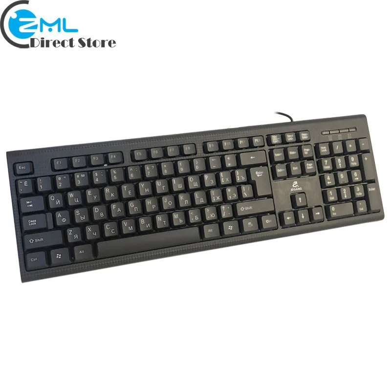 USB-клавиатура Проводная с русской раскладкой 104 клавиш эргономичный дизайн -