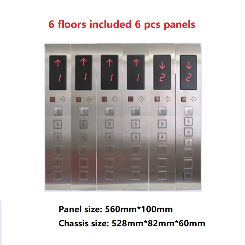 

D24V 6-этажная кнопочная панель лифта для внешней коробки управления и двери лифта аварийного вызова