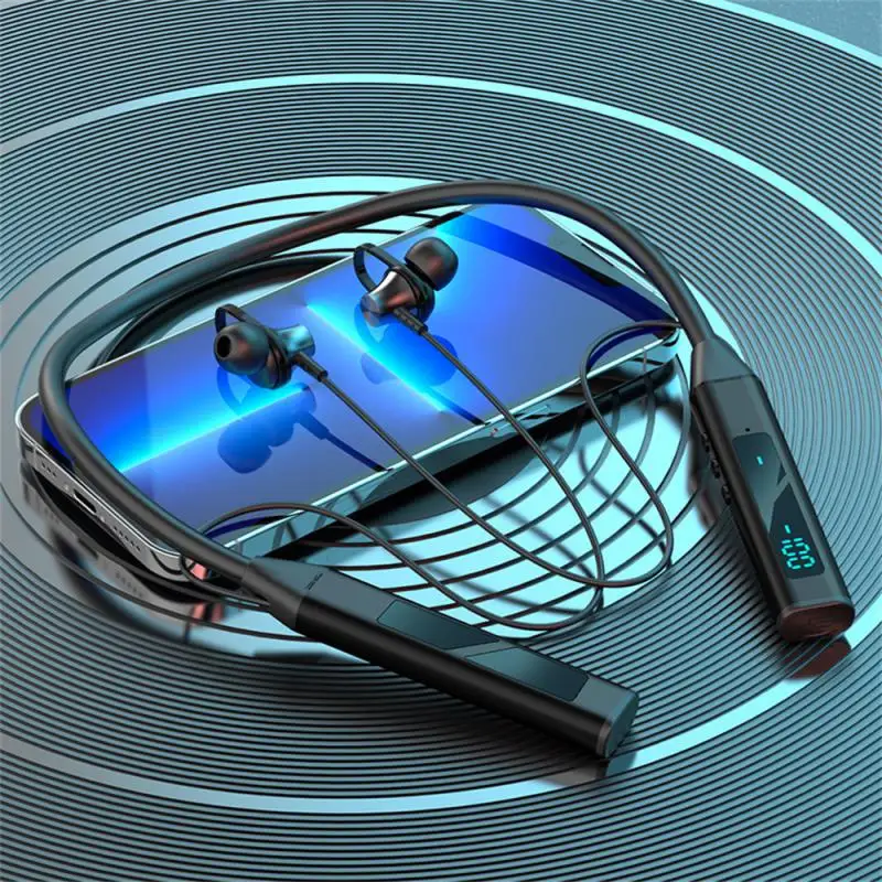 

LCD Digital Neckwear Running Wireless Bluetooth Headset Long Standby Scientific and Technological Sports karaoke Universal
