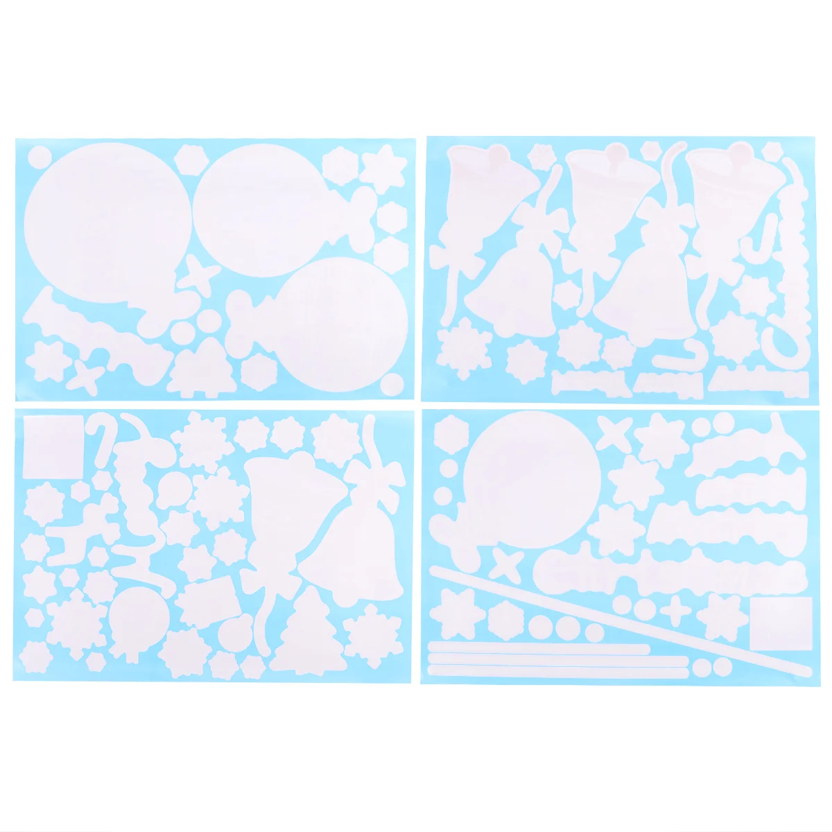 

3 Sets Glass Stickers Christmas Creative Decorative Decals Christmas Pastes Stickers Ornament for Party