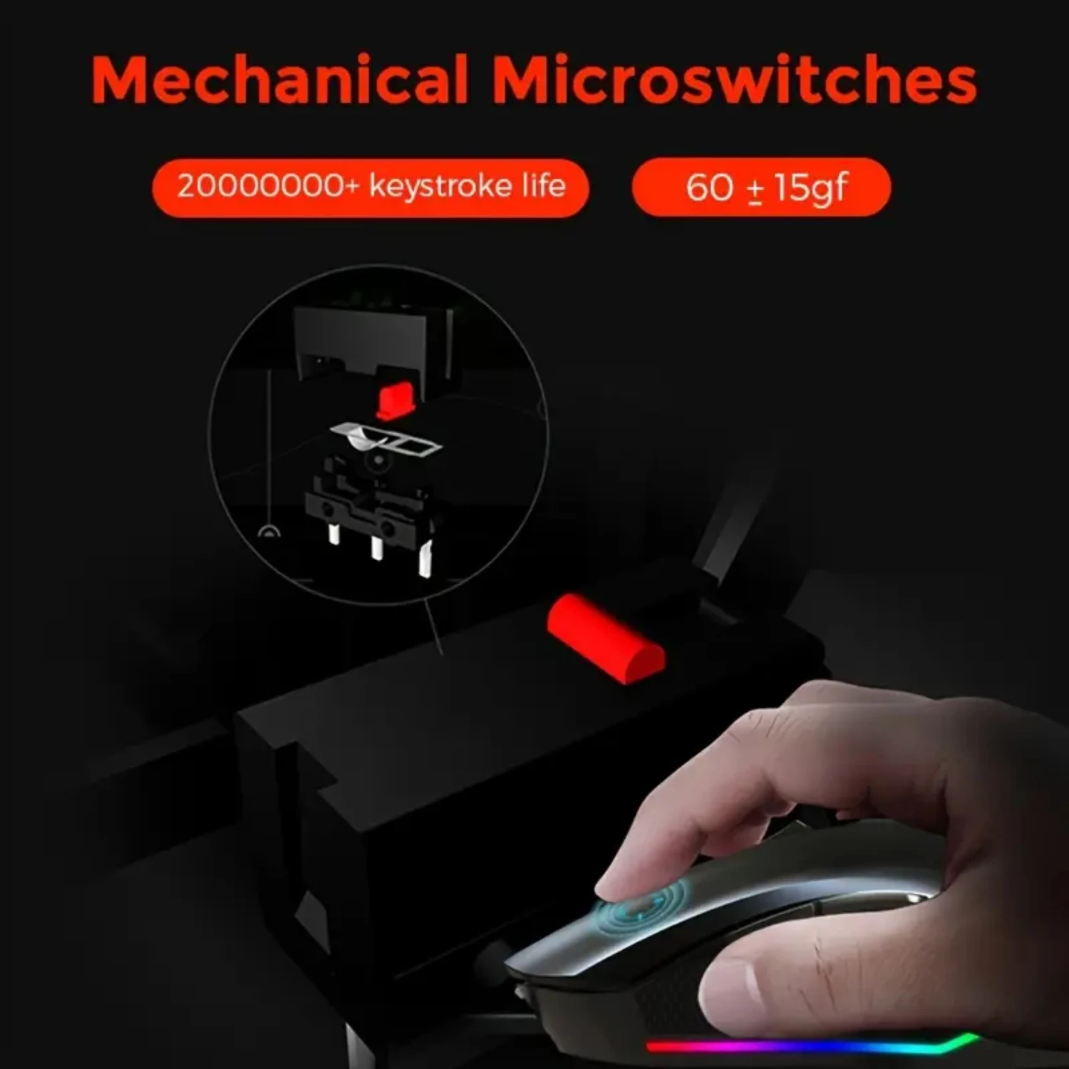 Высокоточная проводная игровая мышь RGB с программируемыми кнопками Griffin и