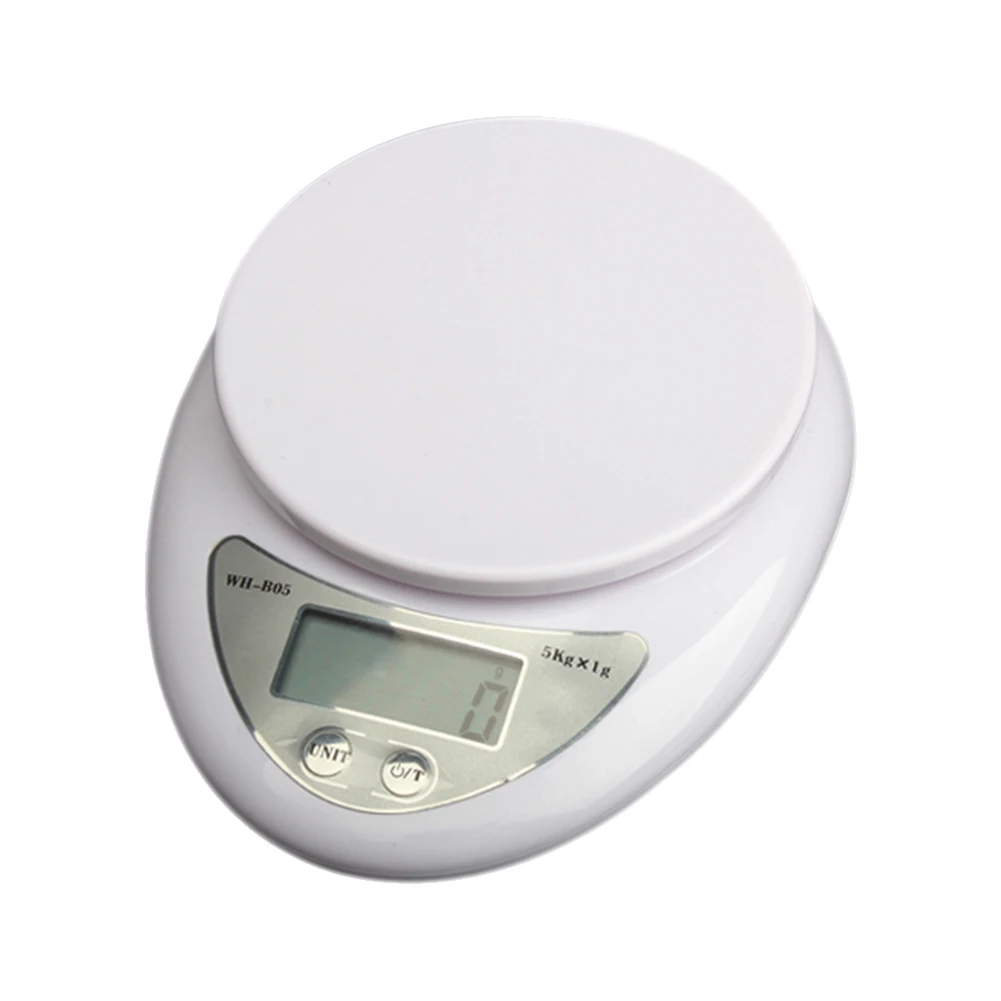 

Цифровая кухонная прочная пластиковая конструкция Mini 5 кг 5000 г 1 г для кухни, почтовой комнаты или офиса