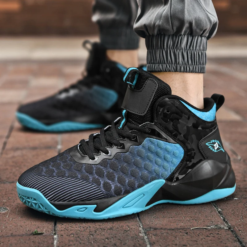 Men's Basketball Shoes Breathable Cushioning Sports Shoes Men Non-Slip Wearable Athletic Sneakers Court Basketball Sneakers Men