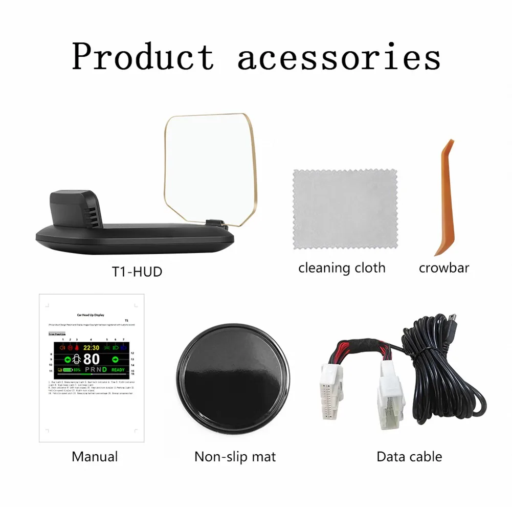 

Hud Head-up Display Car Speed Gear Turn Signal Non-destructive Modification LCD Instrument For Tesla Model3/Y