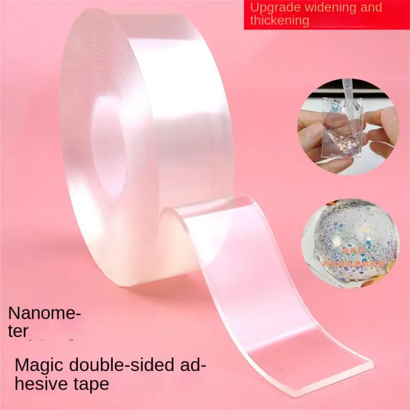 

Reusable Non-marking Double-sided Adhesive For DIY Craft Pinch Toy Making High Sticky Traceless With Clay Clear Nano Tape