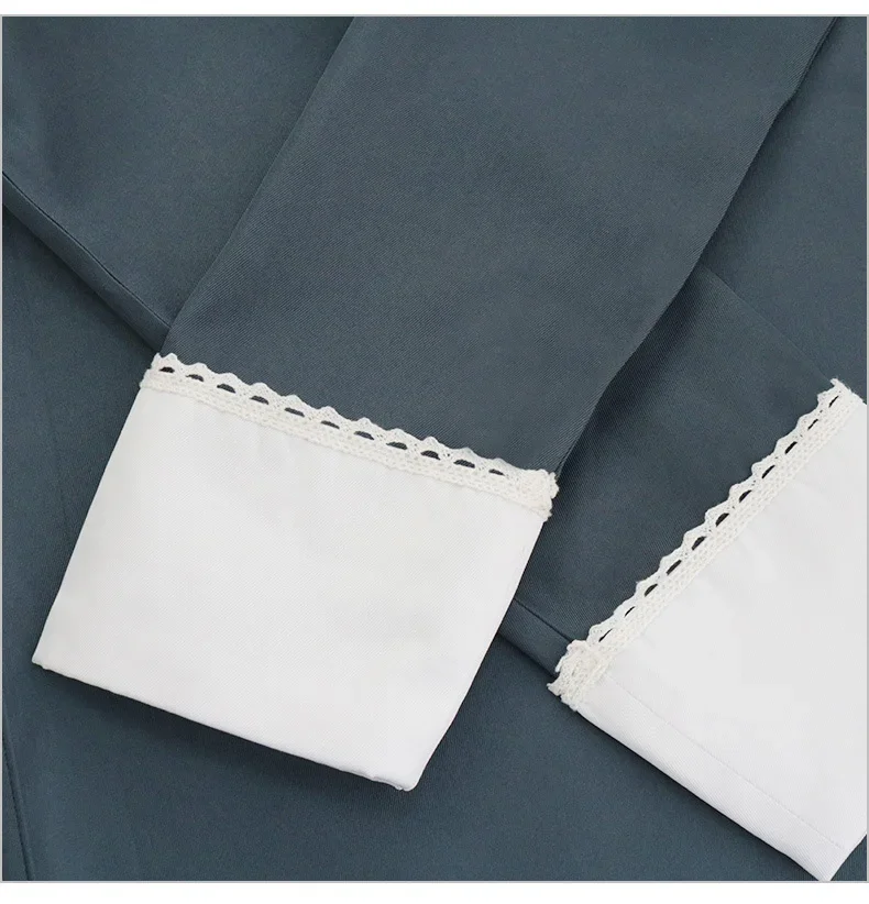 Anime Wonder Egg Priority Neiru Aonuma Cosplay Costume Long Sleeve Gray Dress Wig Braid Halloween Party Women