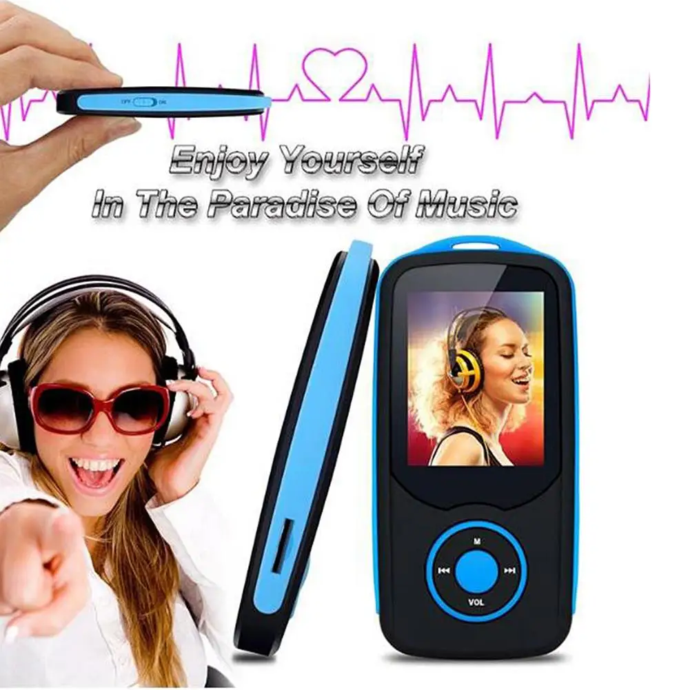 Портативный MP3 музыкальный мини-плеер с Bluetooth 4 ГБ/8 ГБ FM Запись электронная книга