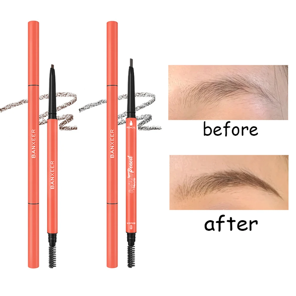 Двойная головка карандаш для бровей ультратонкая треугольная долговечная водостойкая 5 цветов карандаш для бровей ТИНТ тушь для ресниц Мак...