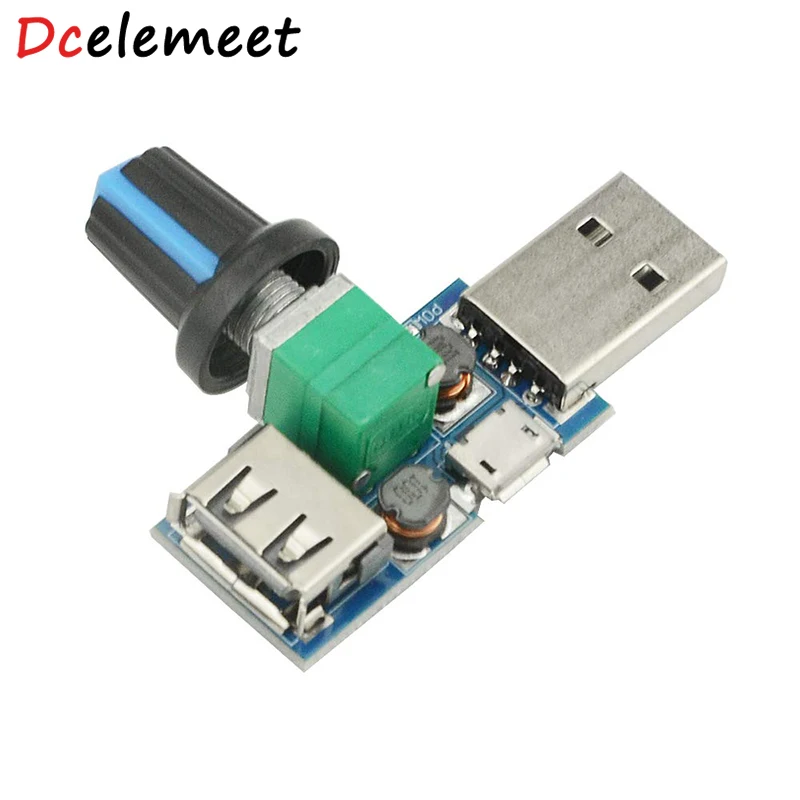 

DC 4-12V 5W Mini USB Fan Governor Wind Speed Controller Air Volume Regulator Cooling Mute Multi Function Fan Speed Switch Module