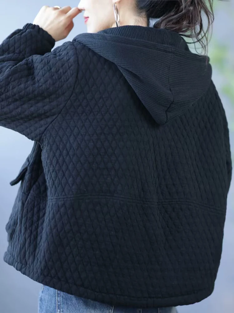 Женская зимняя стеганая парка Max LuLu с капюшоном