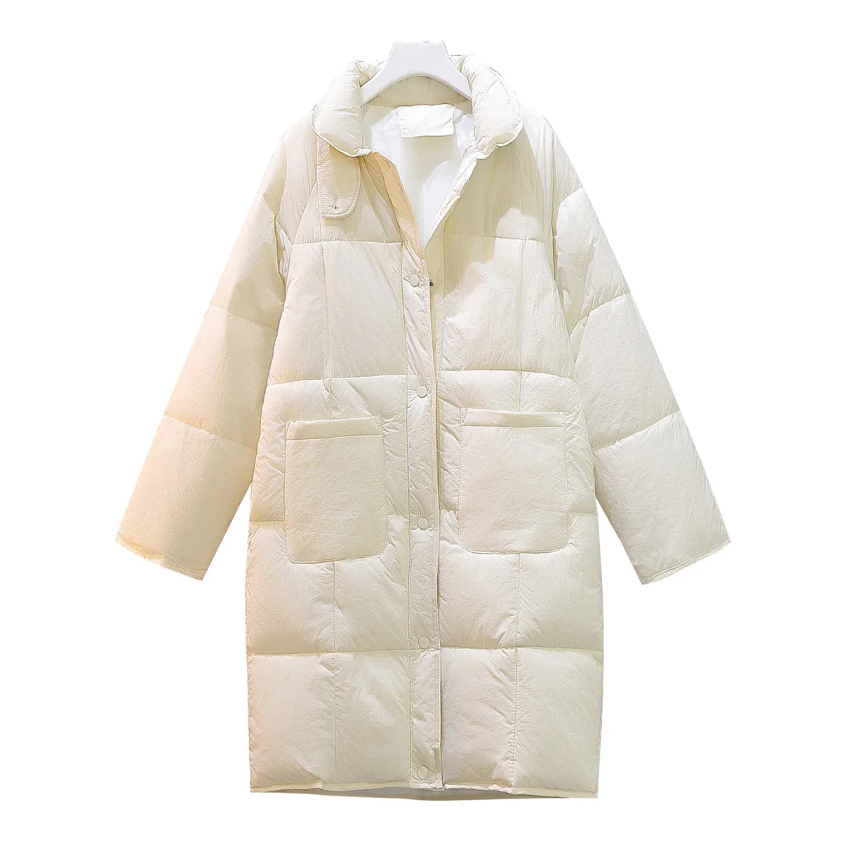 EHQAXIN 2022 Winter Women's Down Jackets Casual Loose Long Thick Cotton Jacket Wind Proof Button Warm Cardigan Coats M-4XL