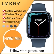 HW67 Mini 2022 Smart Watch Men Full Touch Fitness Tracker IP67 Women BT call  Custom Face Fitness Smartwatch for Xiaomi phone