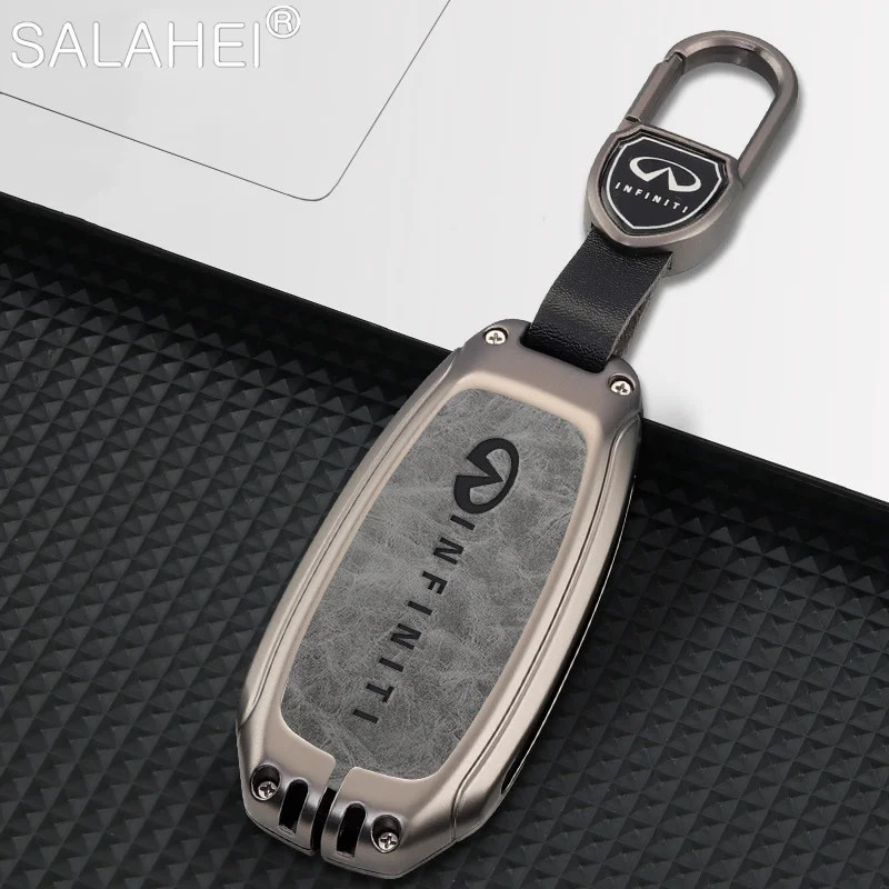 

Car Key Fob Case Cover Holder Shell For Infiniti Q50L Q70L QX50 QX60 Q60 Q70 EX35 FX35 FX45 FX50 EX37 EX25 2020 2021 Keychain