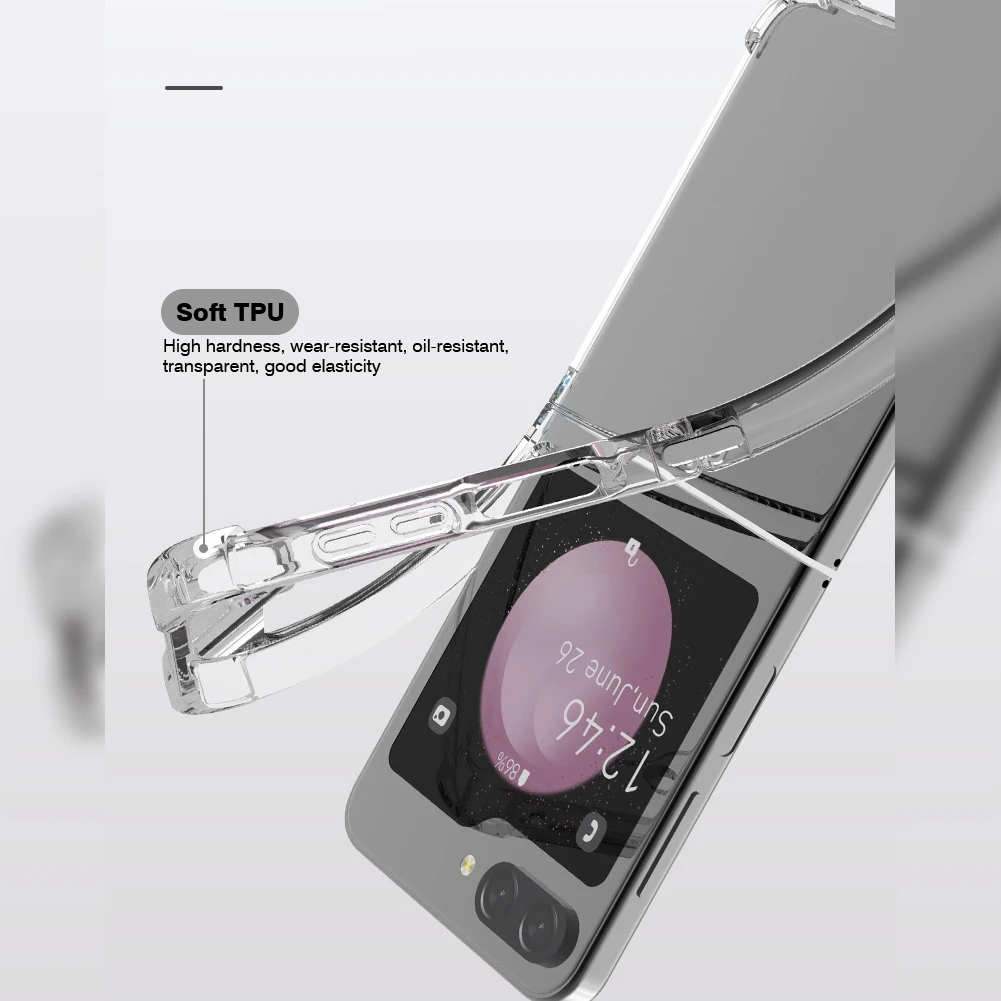 Прозрачный чехол от Byscoon для Samsung Galaxy Z полная защита пластиковый бампер царапин