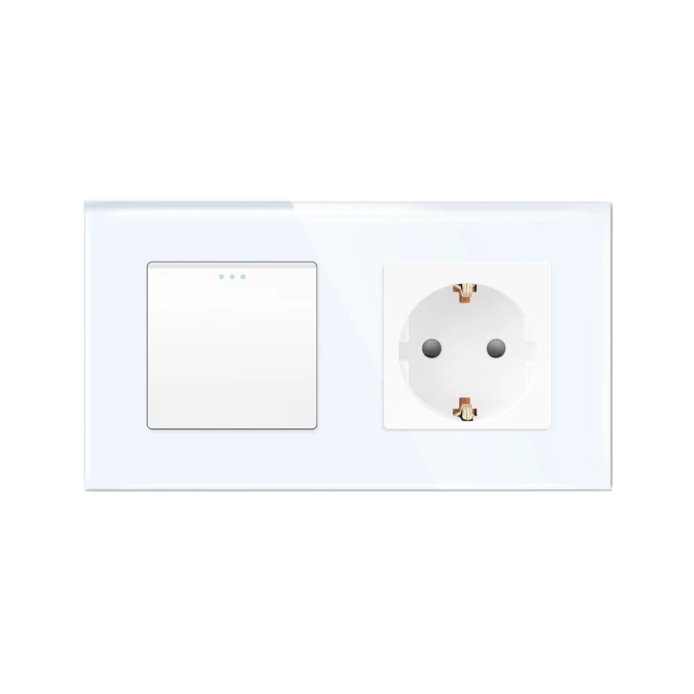 

Настенная розетка для освещения, стеклянная, однополосная, 16 А, для европейской розетки, кнопка 157 мм 228 мм