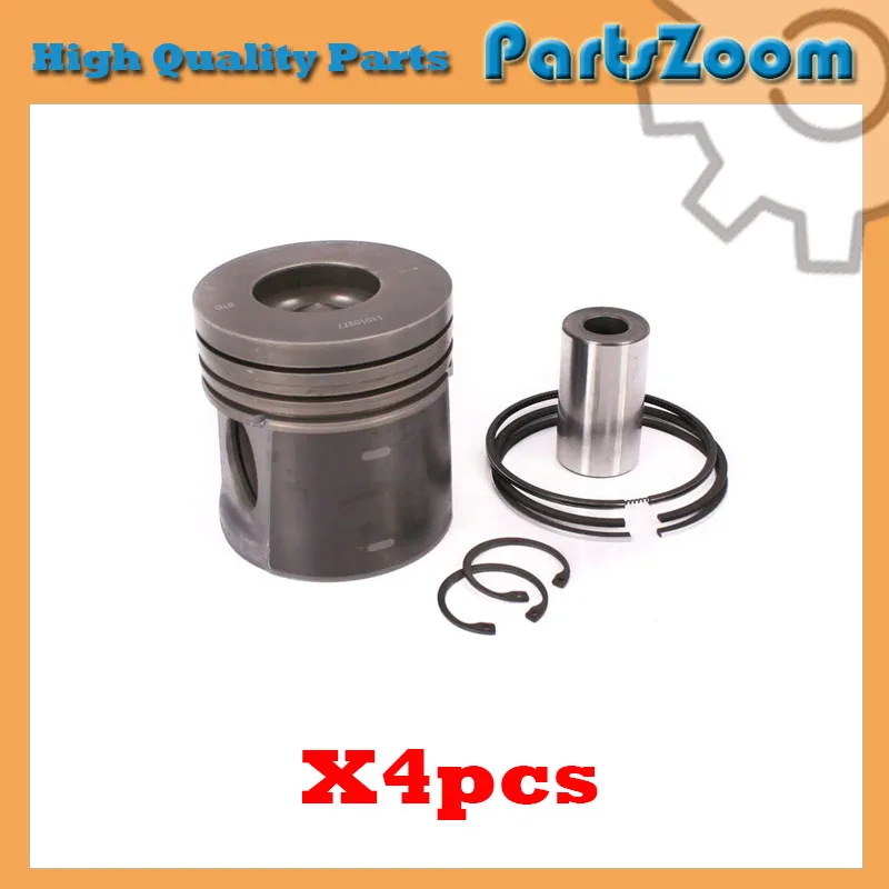 

4PCS Piston With Rings STD for Perkins 4115P015, 1104, 1103, DD, DE, DG, 105MM