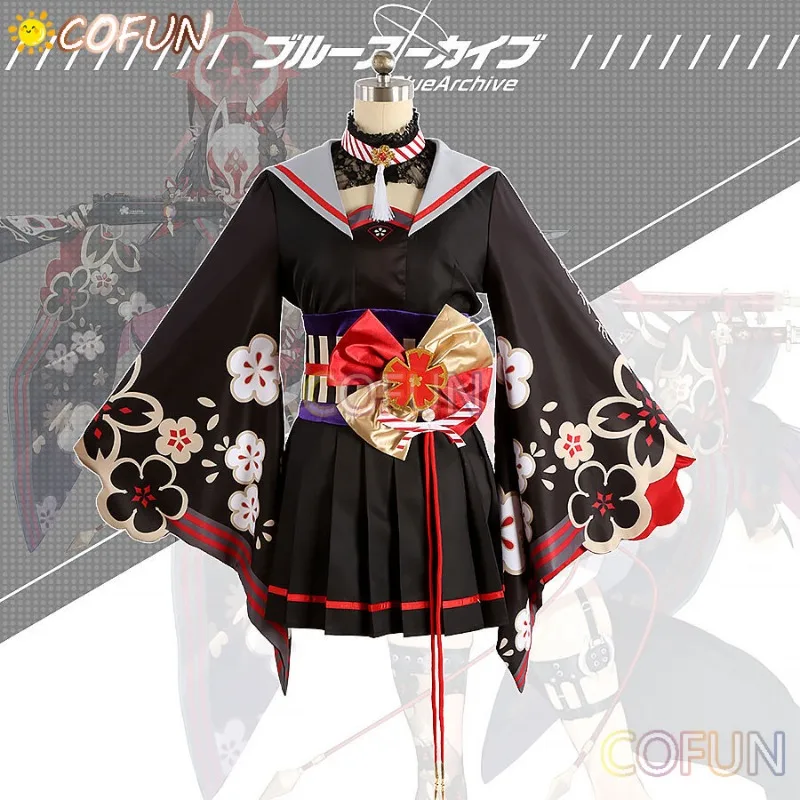 

COFUN [Customized] Game Blue Archive Kosaka Wakamo Cosplay Costume Cute Kimono Dress Suit Party Clothing Halloween Uniforms