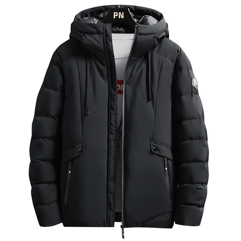 New in  Men's High-quality Winter Clothes  Casual Hooded Thick Cotton Down Jacket