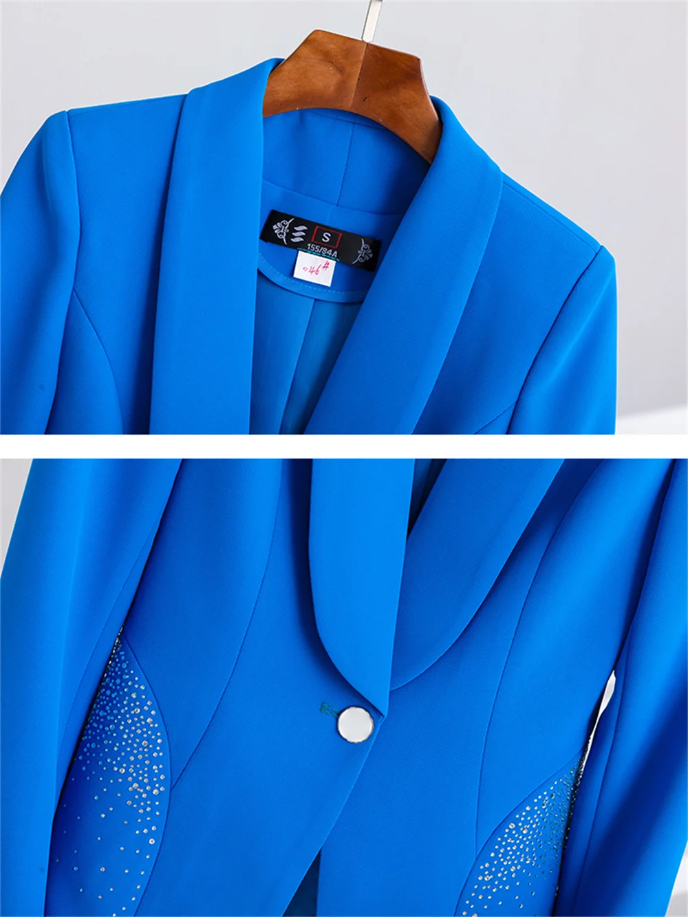 Women Formal Jacket 2023 New in Office Ladies Business Work Wear Long Sleeve Female Blue Black White Blazer