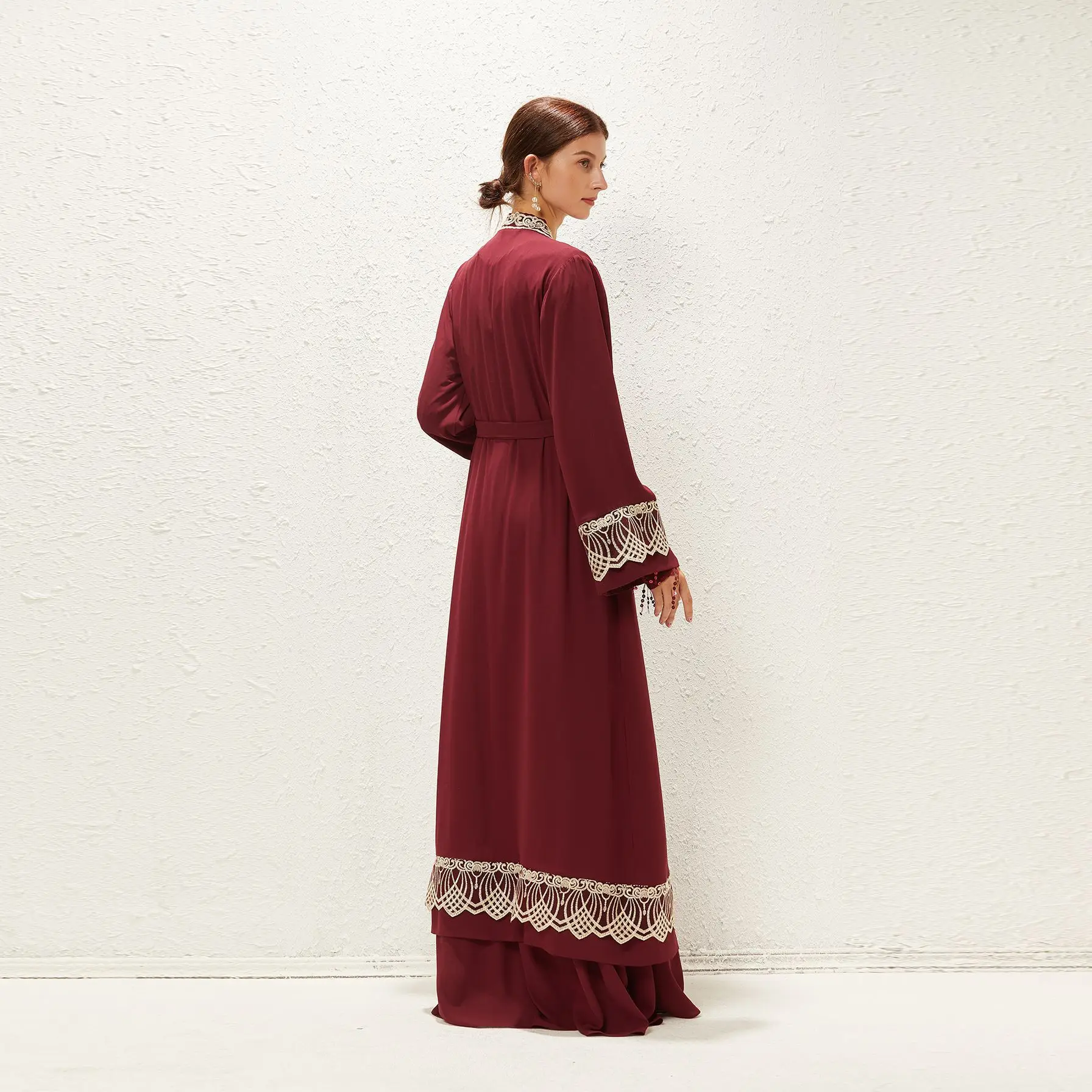 Robe Femme Musulmane 2022 New Impenetrable Chiffon Solid Color Muslim Middle East Dubai Women's Coat Cardigan Abayas For Women