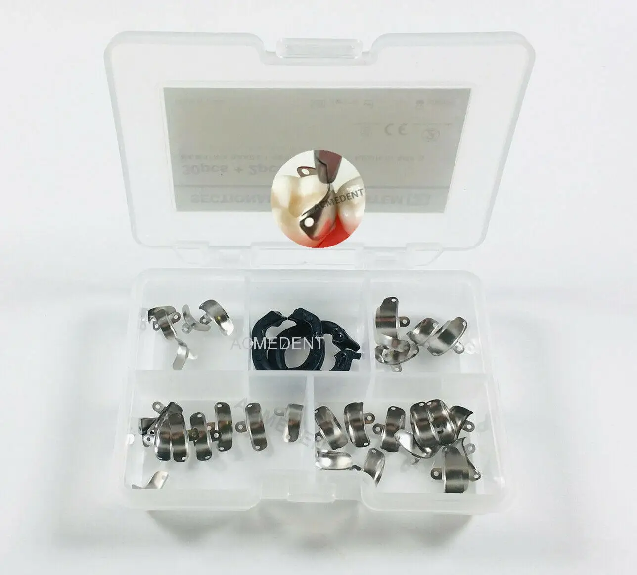 Dental Sectional Matrix Contoured Matrice Triodent Style Clip Ring Matrices 32Pc