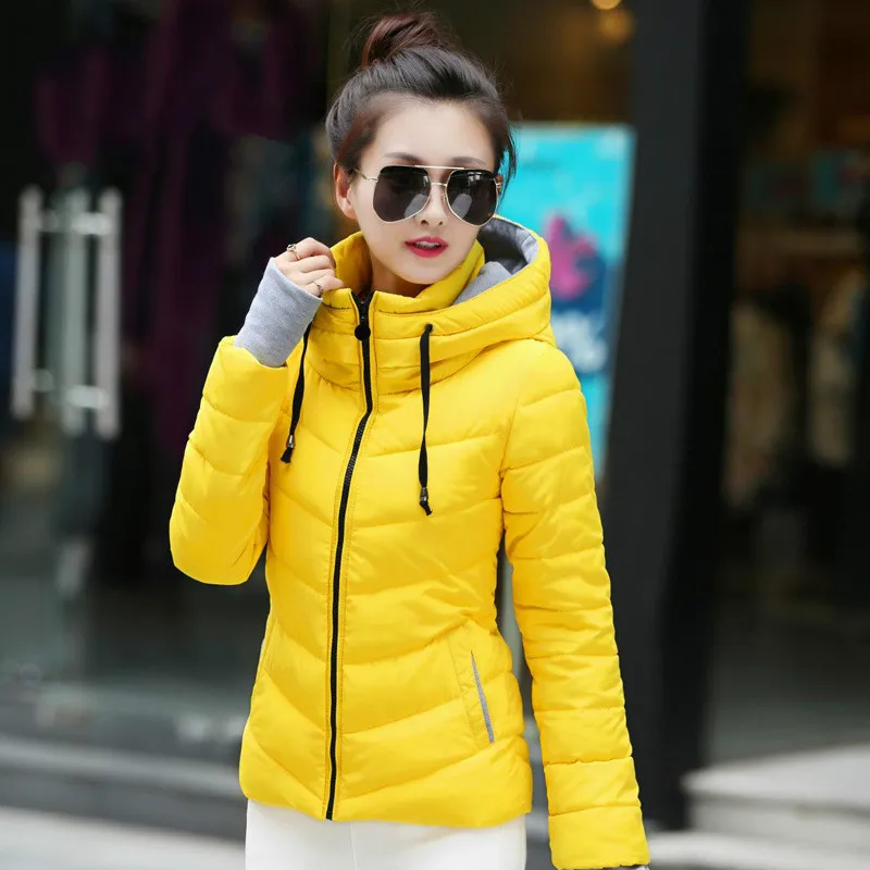 Parka Down Cotton Coat Female Hooded Jacket Autumn Winter Coat Women Clothes 2021 Korean Vintage Parkas Short Tops Manteau Femme