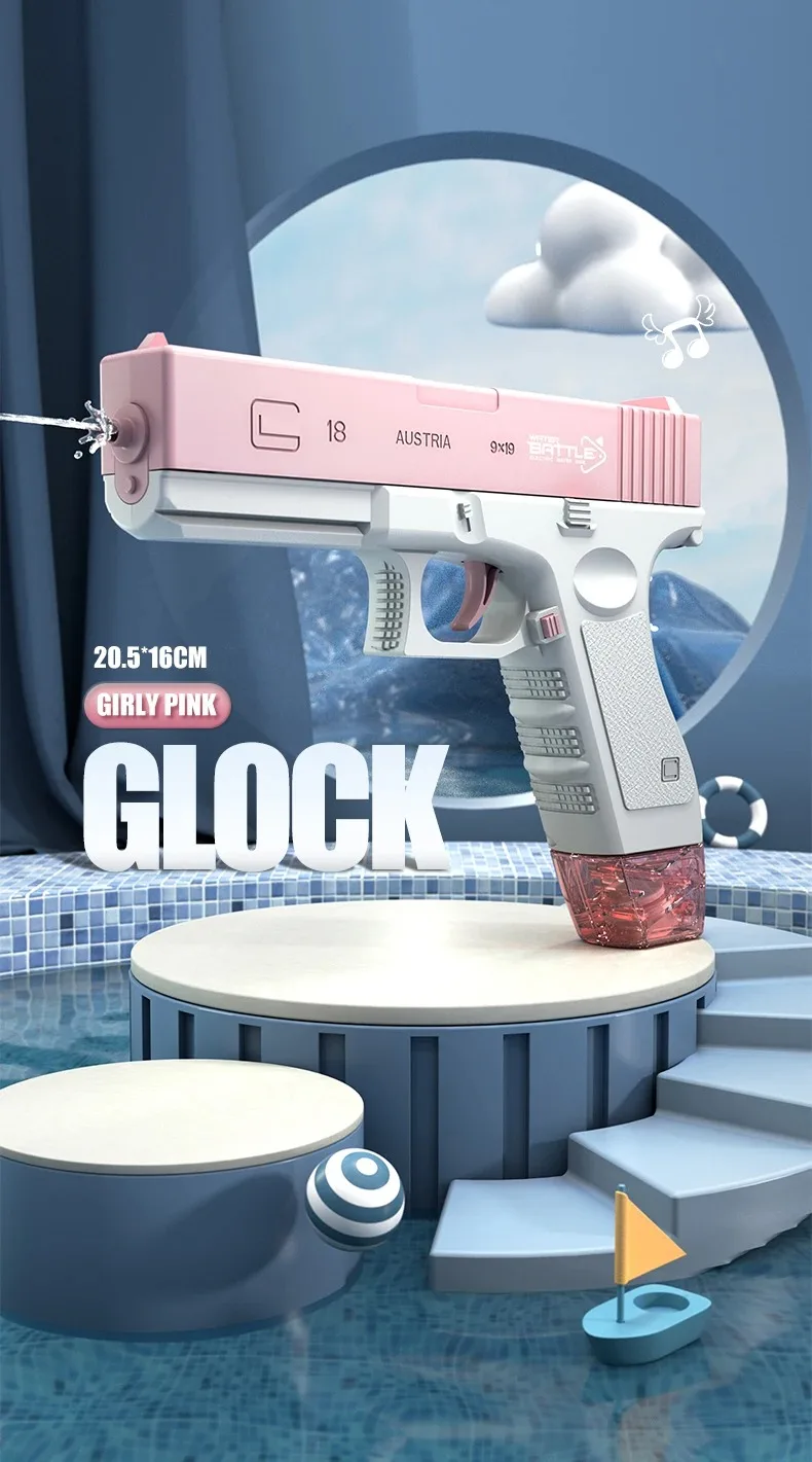 Электрический Водяной Пистолет В Стиле Glock Автоматический Игрушечный