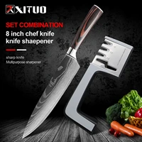 xituo multifunctional kitchen chef knife sharpener stainless steel cleave slicing knives chef cutting sharpening utility tools