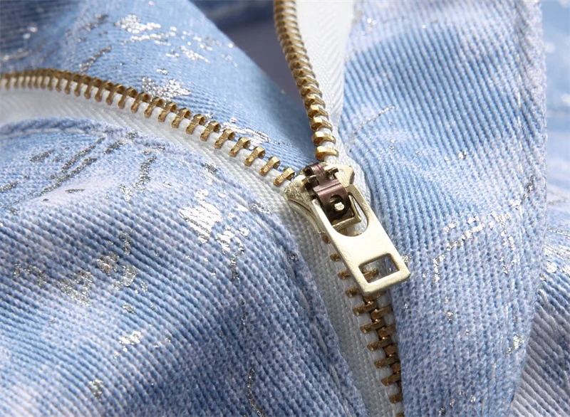 New Summer Street Men's Jeans Digital Printed Cotton Trousers for Men Fashion Mid-waist Casual Men Jeans