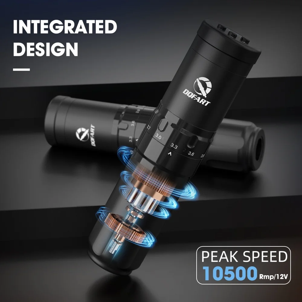 Набор электрической беспроводной тату-машинки DQFART T1Pro, 1500 мАч, 10500 обмин, 12 В, для начинающих художников, иглы, принадлежности, аксессуары, синее мыло. (art.: 3920dcd3b60e2) - 3920dcd3b60e2