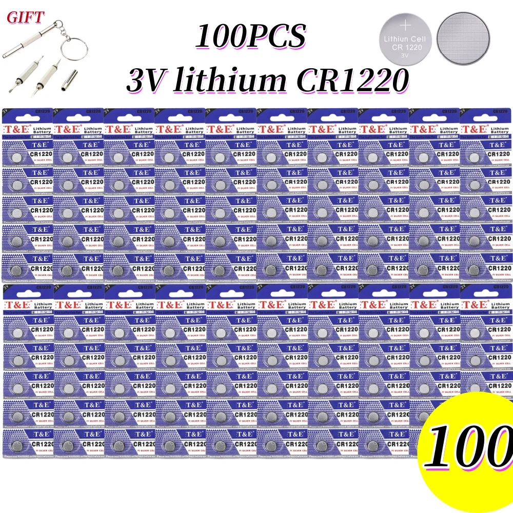 Литиевая батарейка-таблетка BR1220 LM1220 DL1220 CR1220 L04 5012LC 100 шт