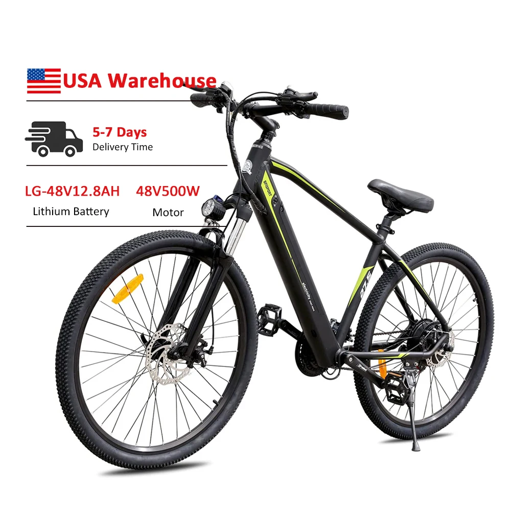

CAMORO E27 US Warehouse 27.5 Inch Al Alloy MTB E Bike 48V 500W Mountain Bikes 70Km Long Range Electric Bicycle