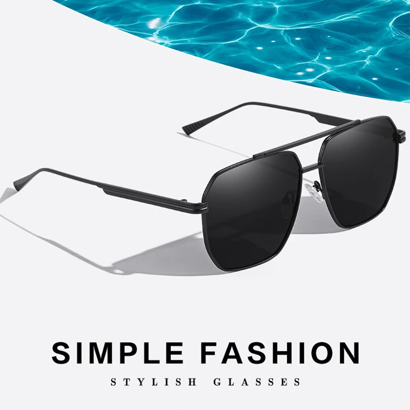 

Солнечные очки XIU с двойным мостиком для мужчин и женщин, поляризационные солнцезащитные аксессуары, большие размеры