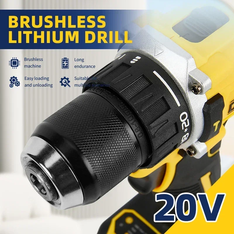 Фото Dewalt DCD805 Аккумуляторная ударная дрель Комплект голого инструмента 20 В МАКС. 1/2 дюйма Аккумуляторные электроинструменты Электродрель 전동드릴 dremel №4