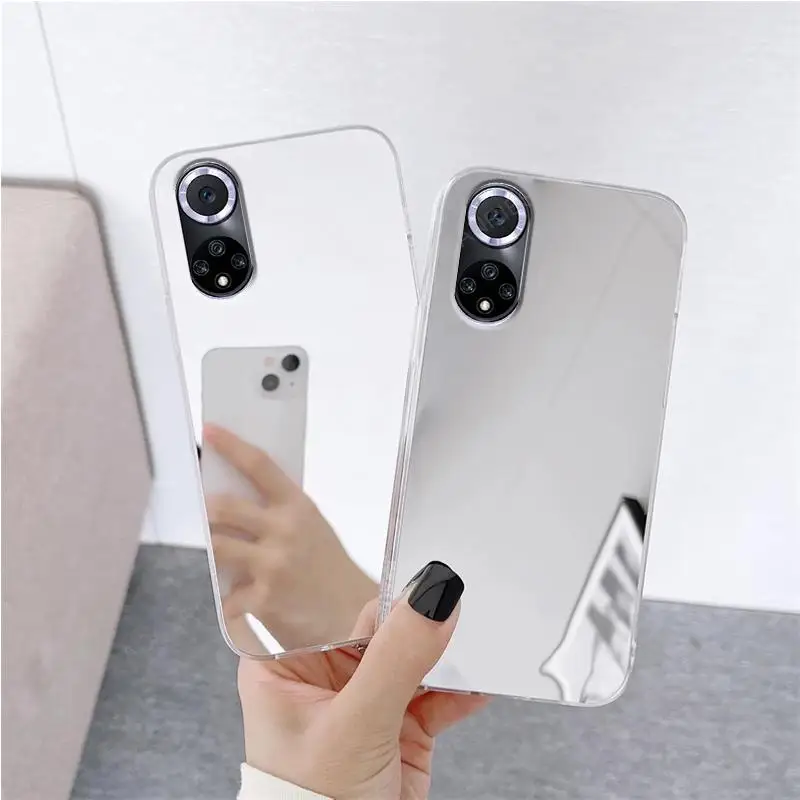 Глянцевый зеркальный силиконовый чехол для Huawei Nova 9 10 8 7 6 Se Pro 5 5T 4 3 3i 2S, задняя крышка Nova8 Nova9 Nova10 Nova3 Nova3i Nova5T