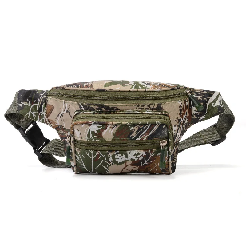 

Men's Camouflage Waist Bag New Nylon Multi Layers Messenger Chest Bags Vintage Male Outdoor Hiking Cycling Camping Sports Bags