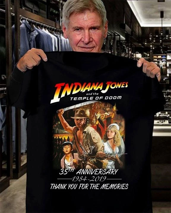 Camiseta de Indiana Jones y el templo de Doom 35 ° aniversario 1984 2019
